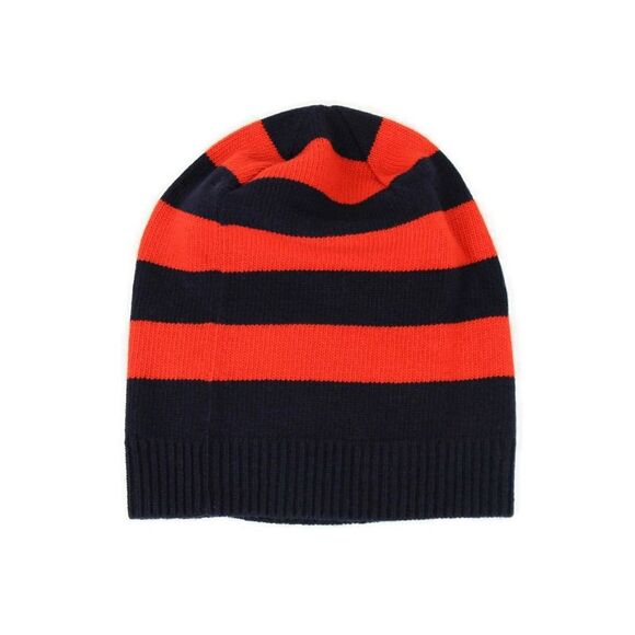 Gucci Men's Blue / Red Striped Wool Knit Beanie Hat With Large Bee M / 58 - Picture 3 of 4